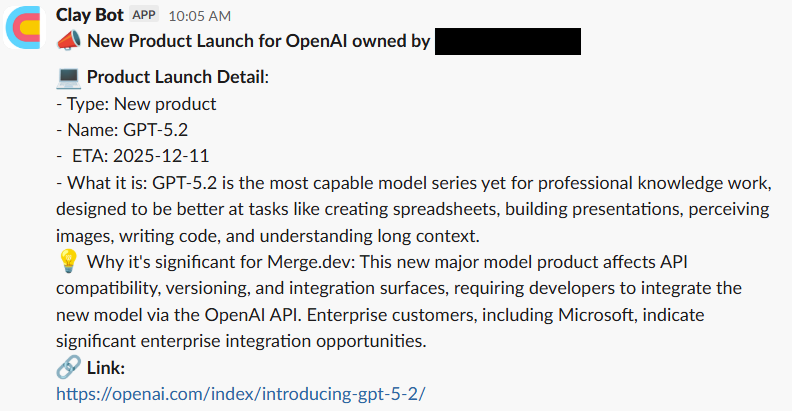 Product launch signal example