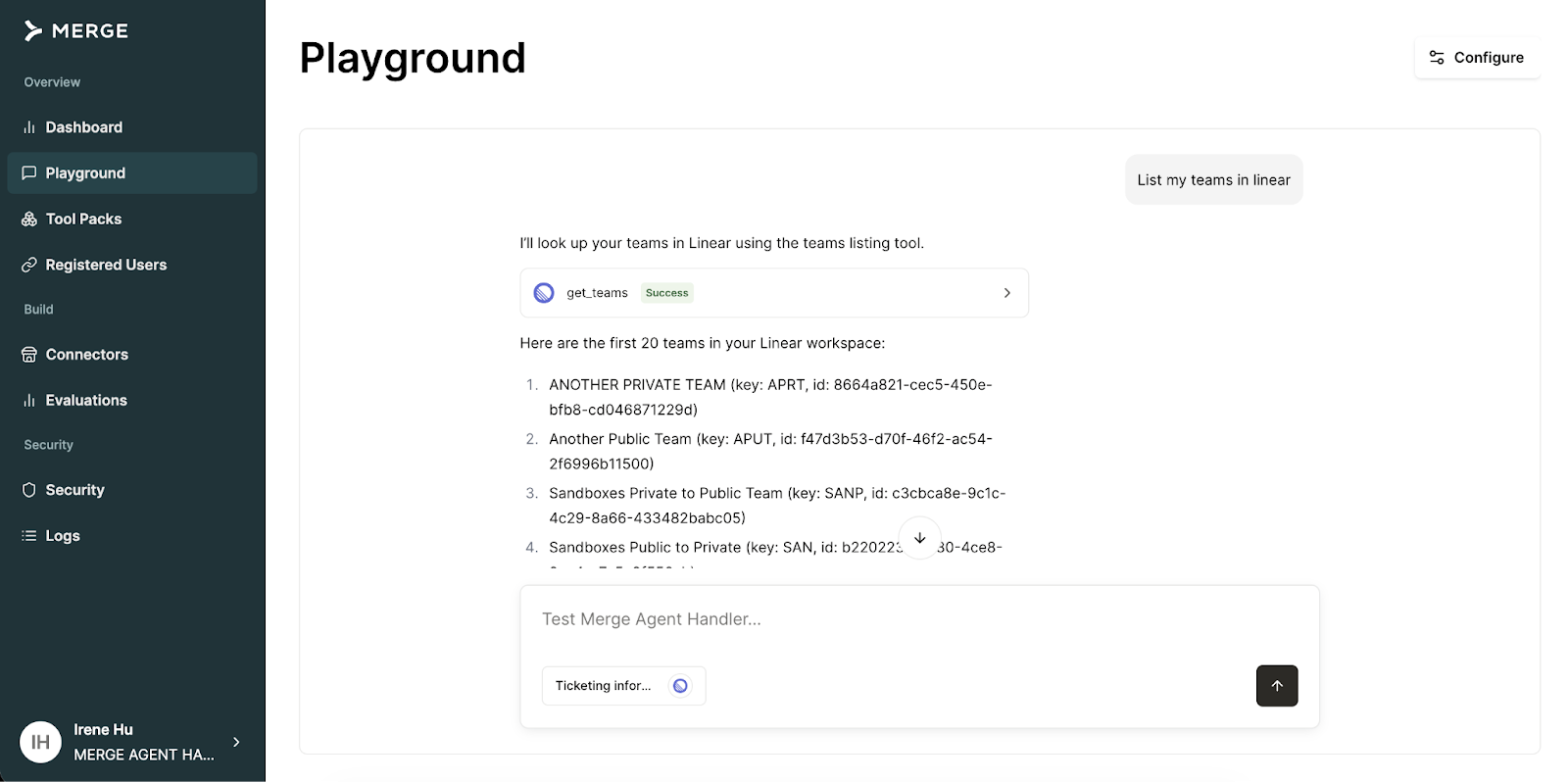 Playground screenshot