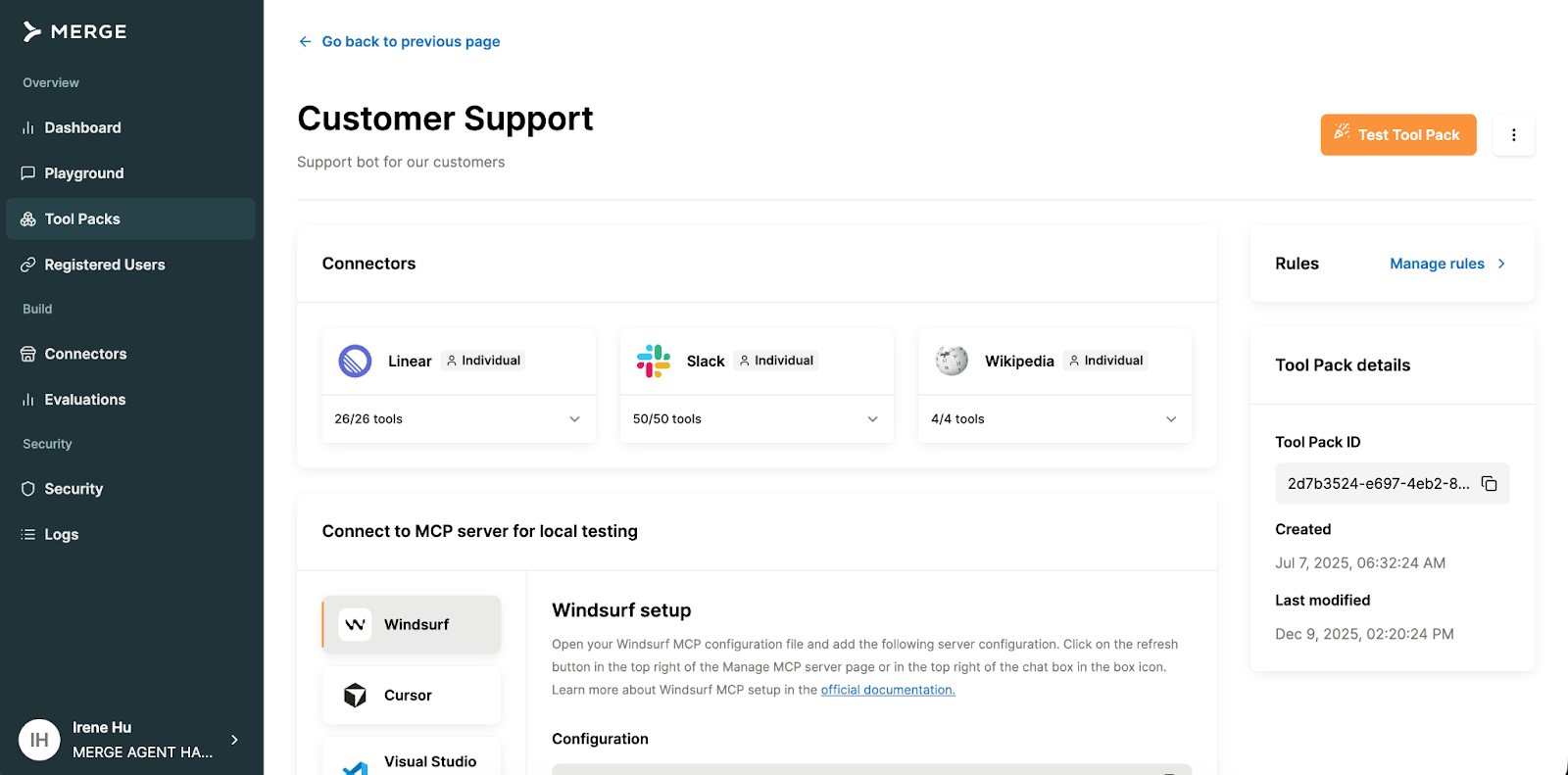 Tool Packs screenshot