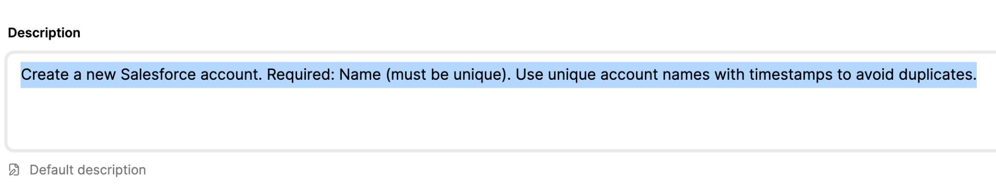 How to modify an MCP server tool description in Merge Agent Handler