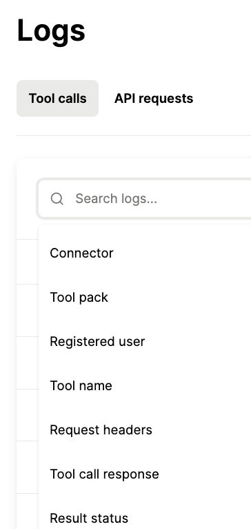 Some of the filters you can apply across your logs in Merge Agent Handler