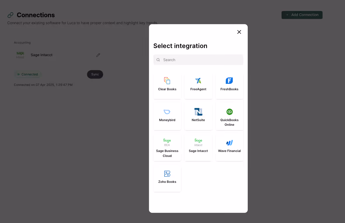 Merge Link UI for accounting apps