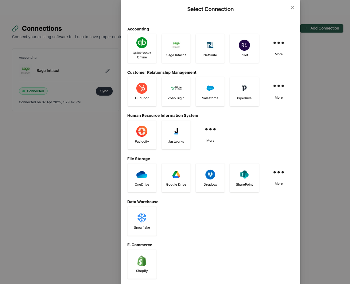 How users can add integrations once logged in