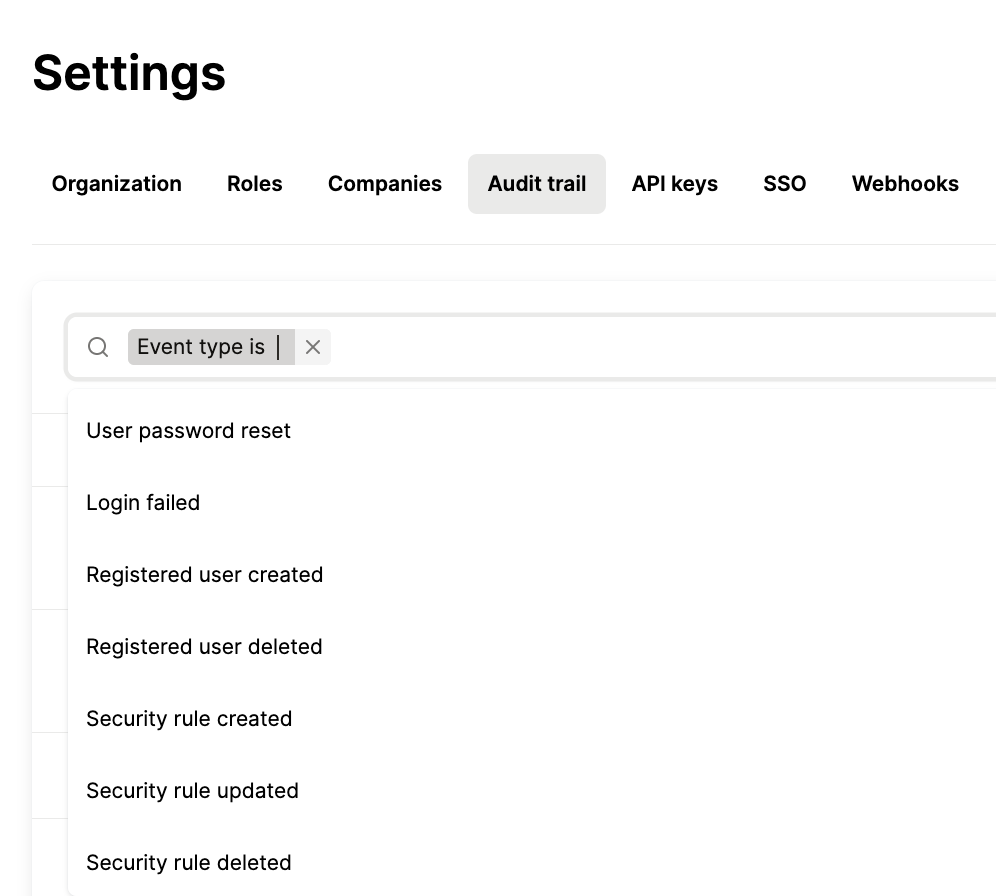 How you can search for security rule changes in Merge Agent Handler's audit trail