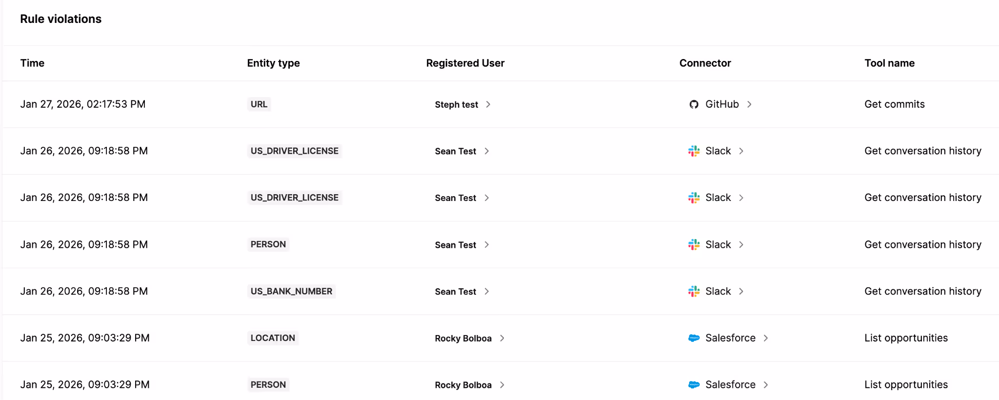 How Merge Agent Handler can automatically log rule violations 