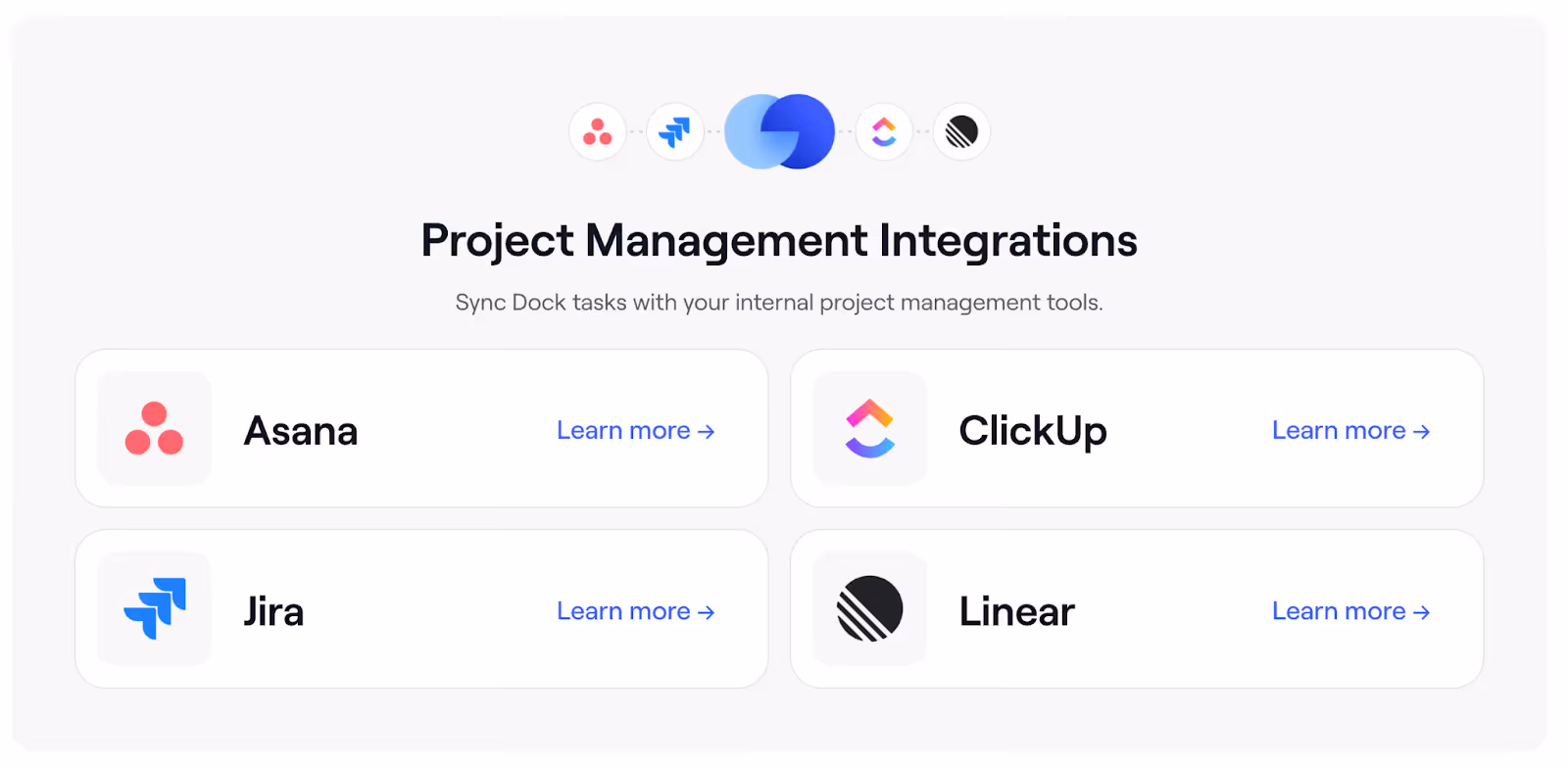 How Dock markets their ticketing integrations