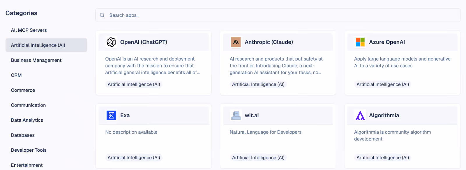 A snapshot of Pipedream’s MCP connector library