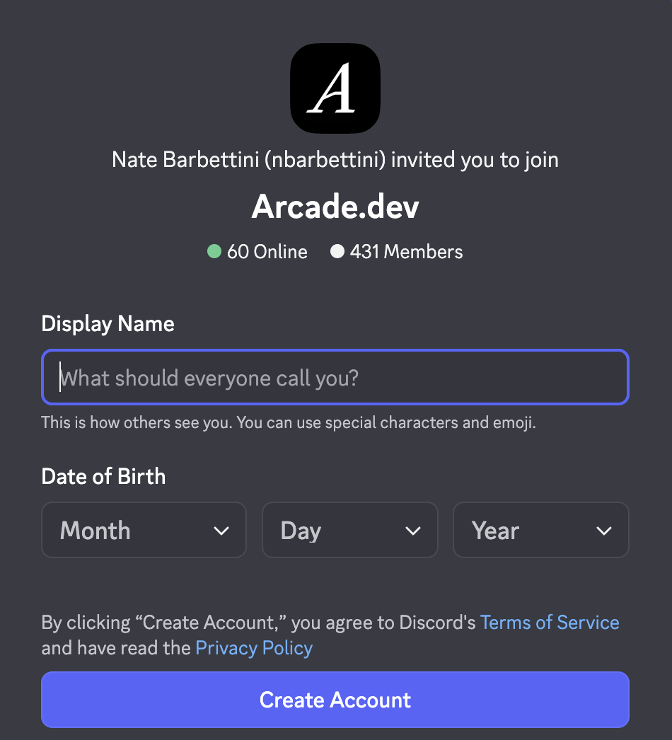 Arcade's Discord community