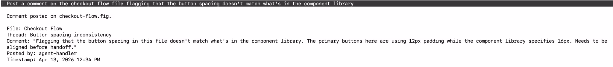Posting a comment to Figma in Claude Code