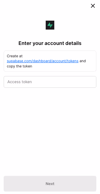 Supabase auth UI