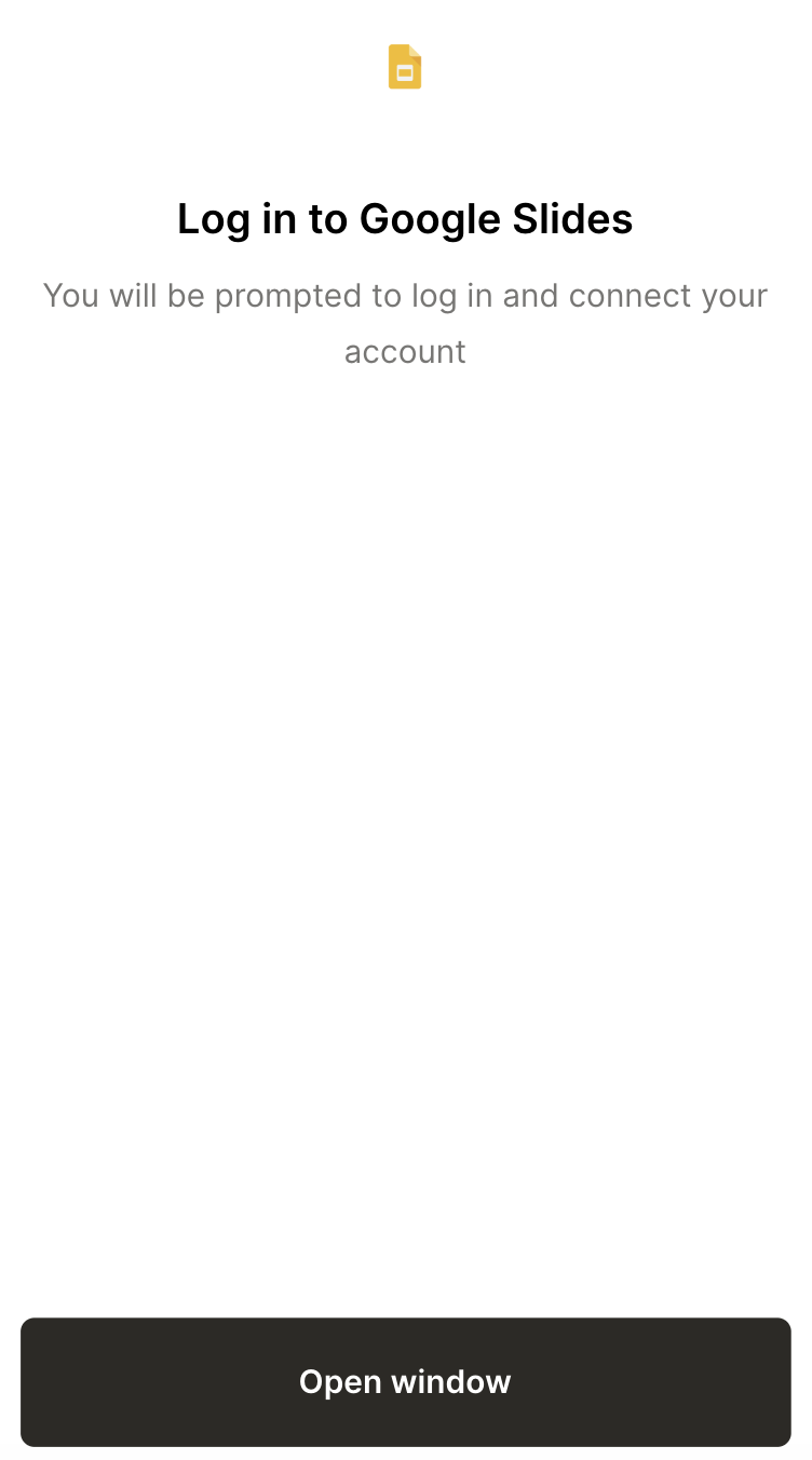Authenticating Google Slides