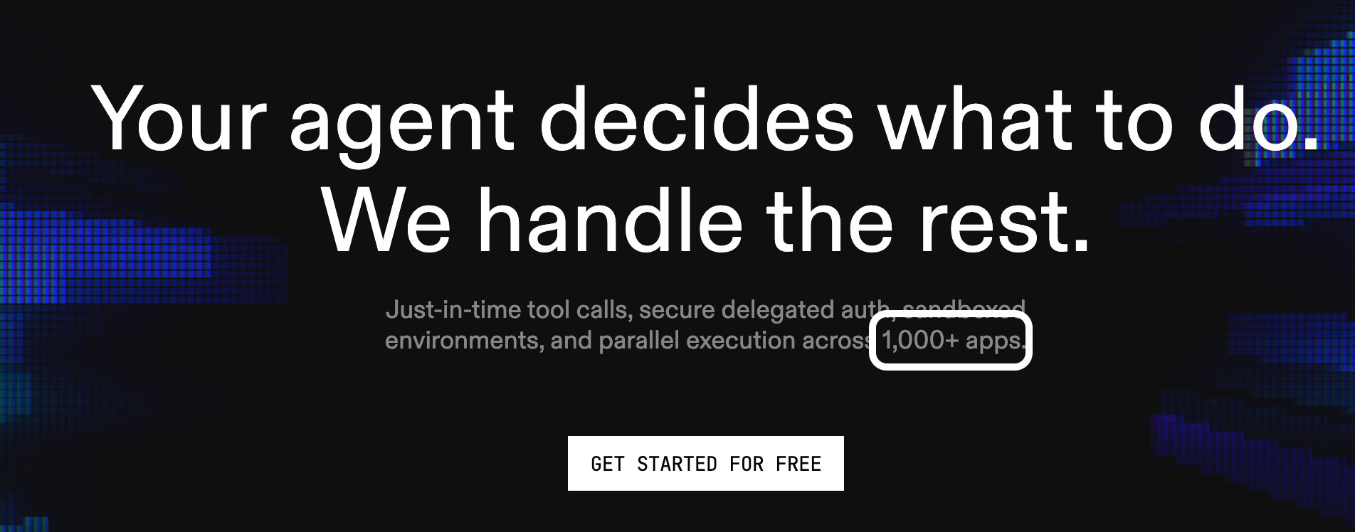 Composio leans into their large connector catalog on their homepage