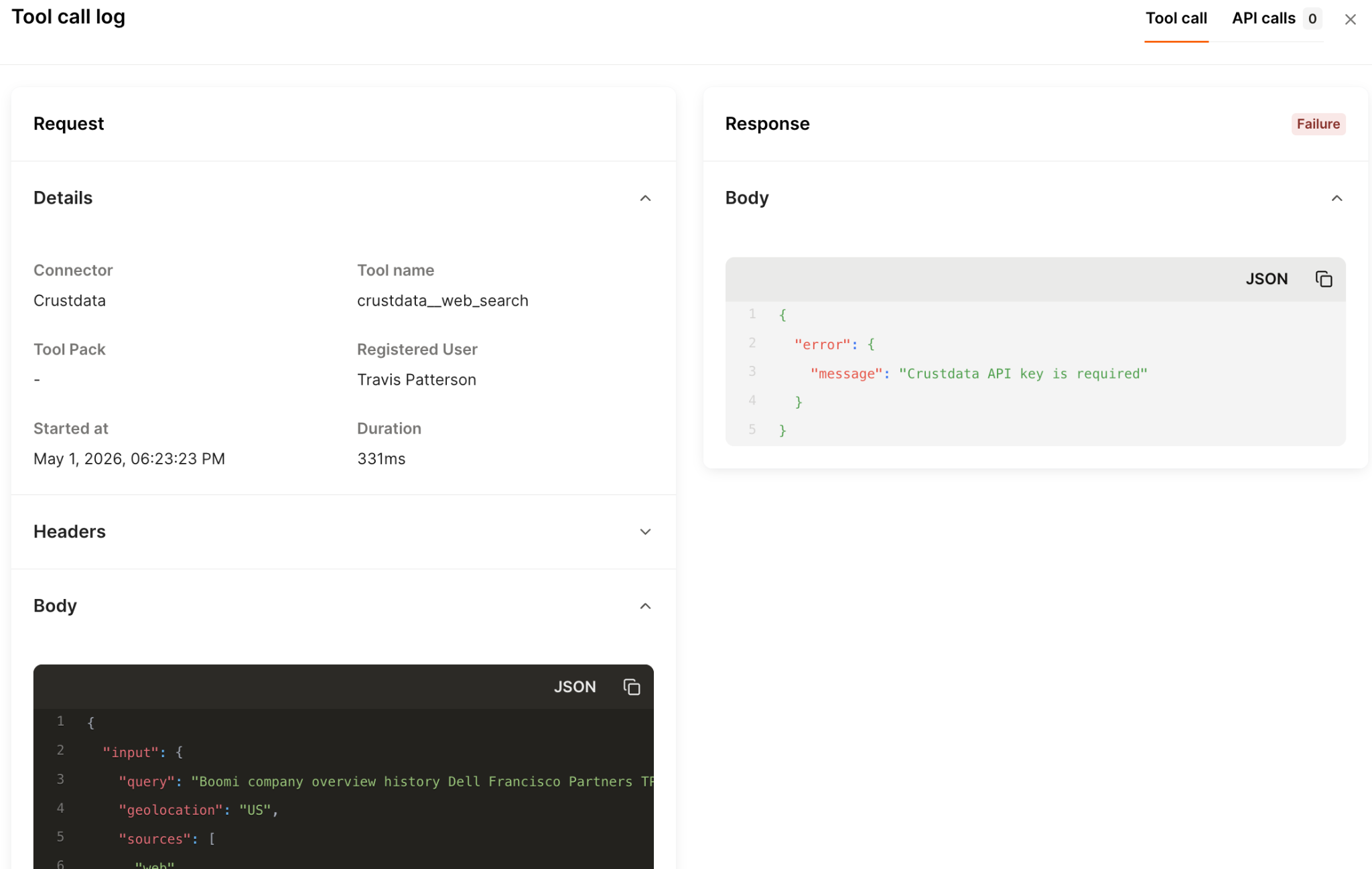 A log in Merge Agent Handler