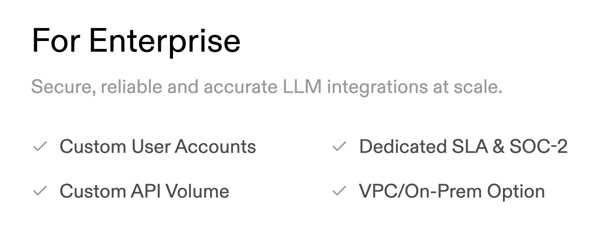 Composio’s enterprise plan offers security and compliance features that may be table stakes for your agents, forcing you to upgrade sooner than you want