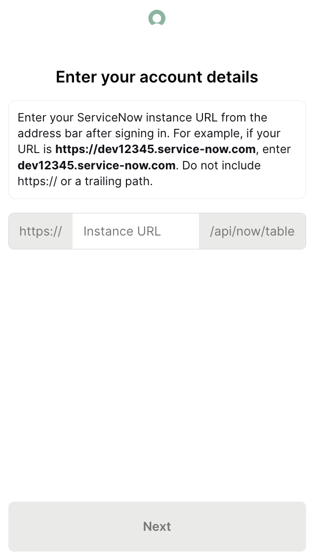 ServiceNow auth UI