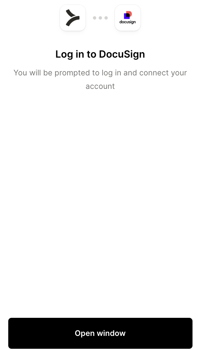 DocuSign auth UI