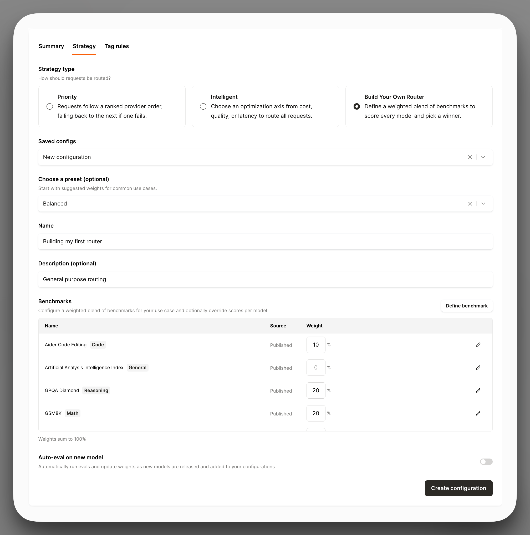 How to select Build Your Own Router