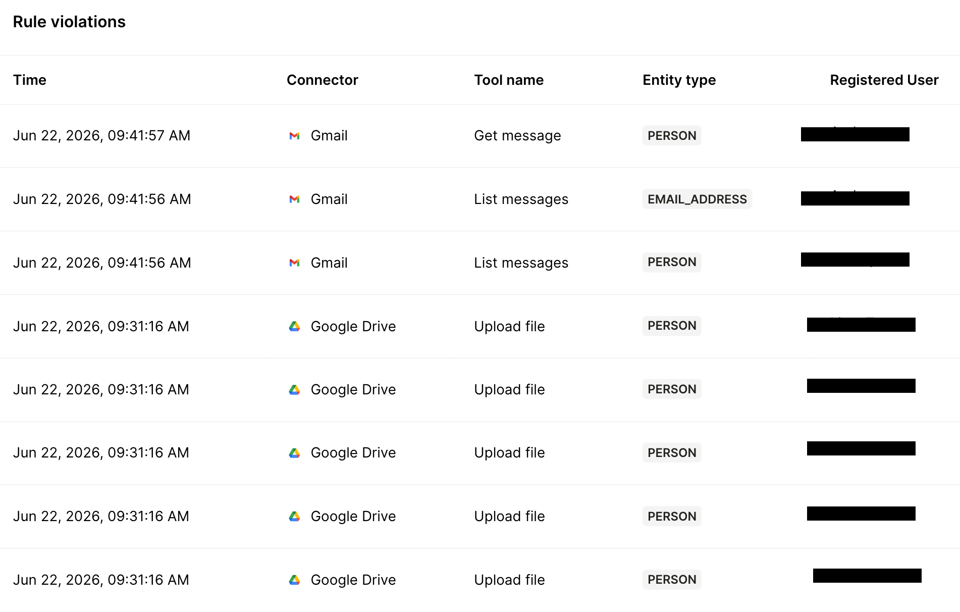 Merge Agent Handler for Employees lets you set policies and track violations via logs