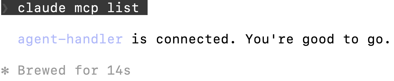 How to confirm that agent-handler is connected