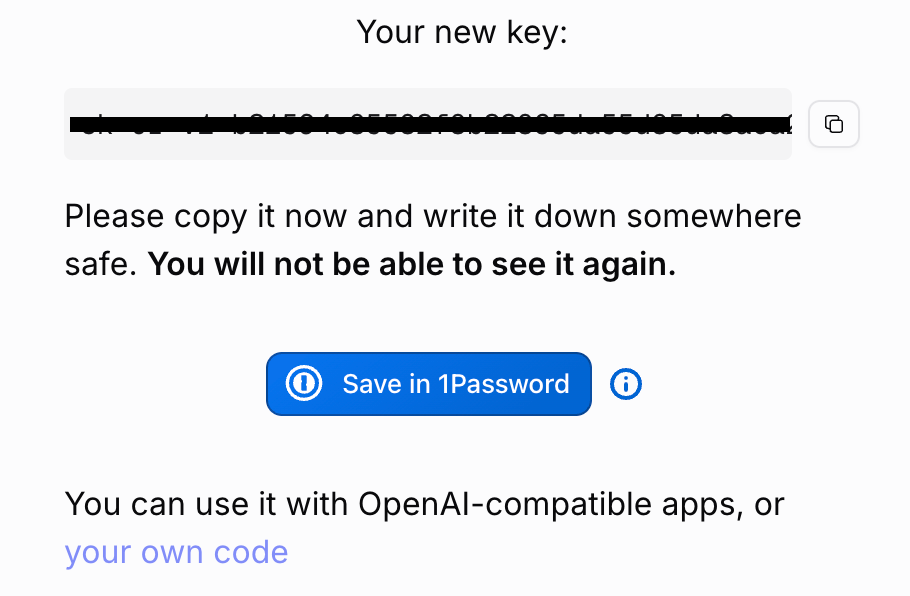 Where the API key appears