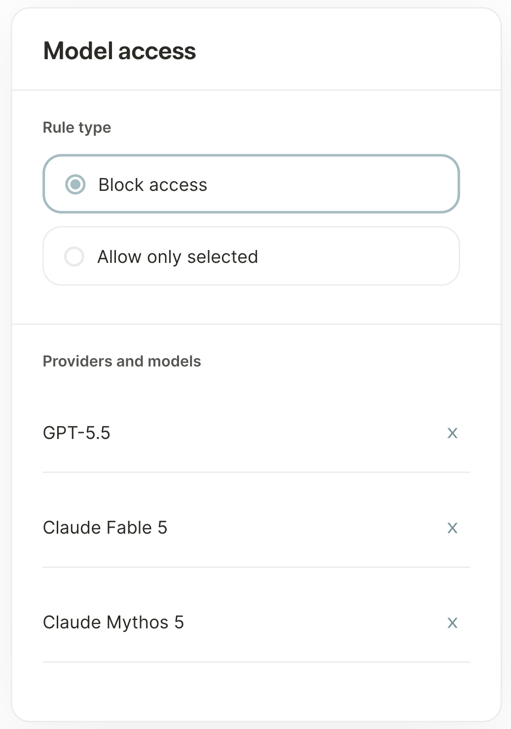 How AHFE can secure model access