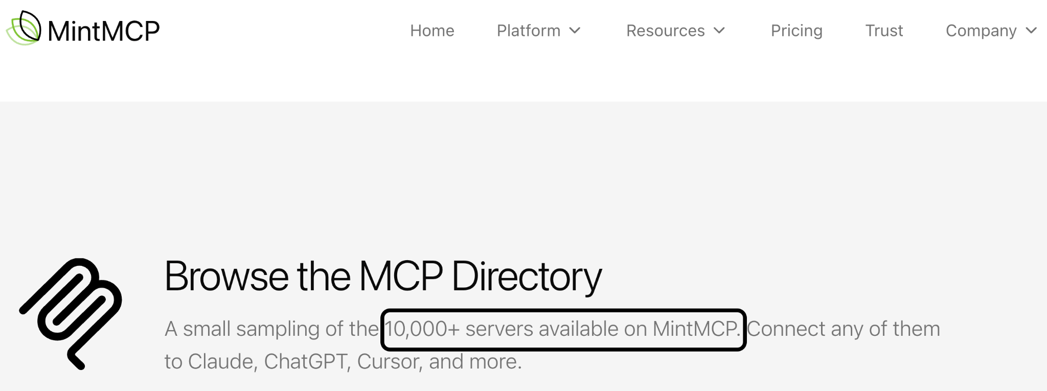 MintMCP's messaging on server access