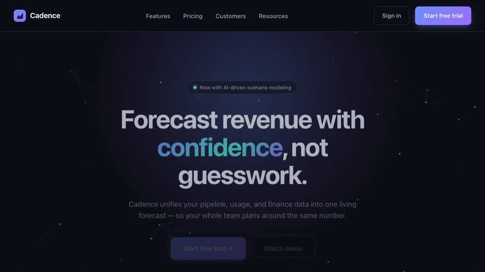 Cadence site build from Sonnet 5