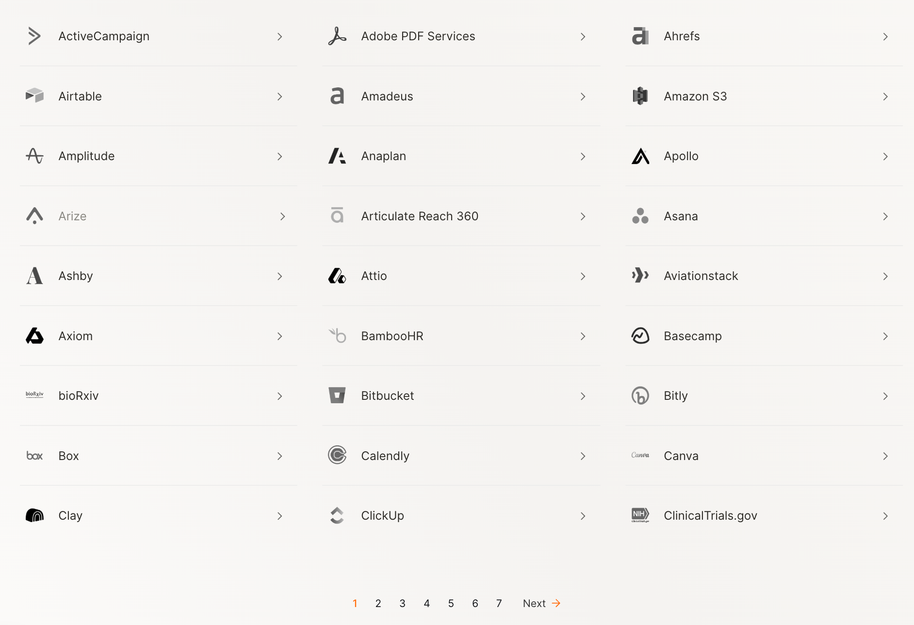 snapshot of AHFE connectors