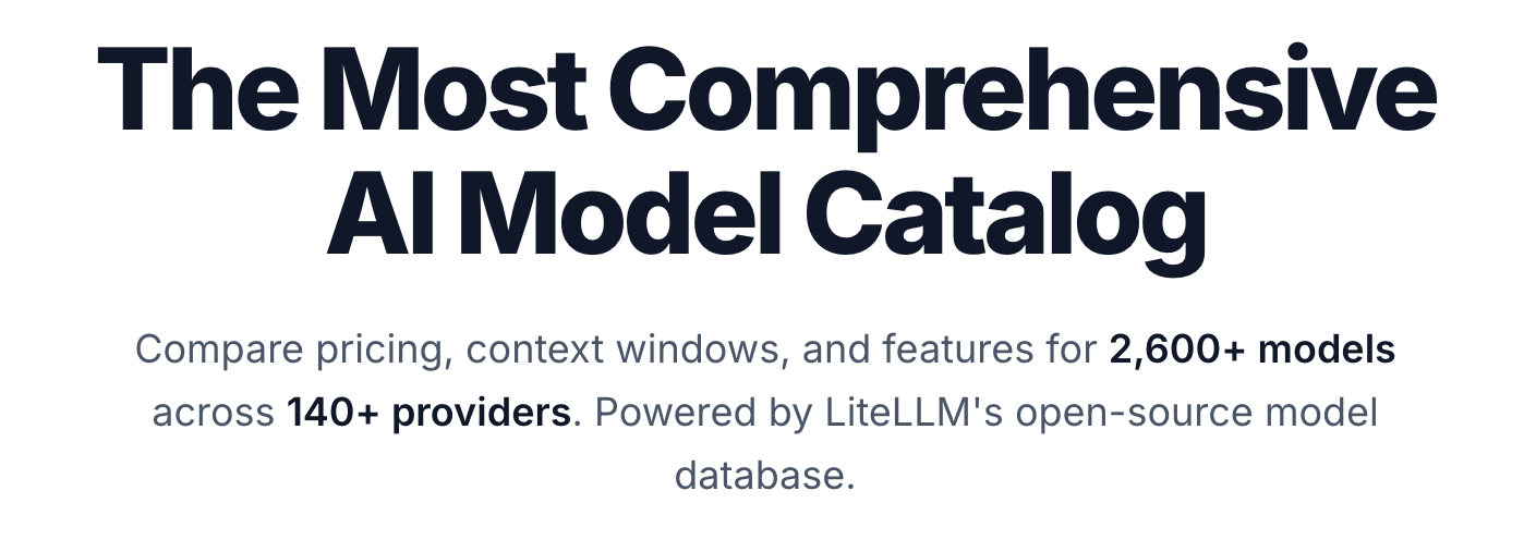 LiteLLM claims to support the model models