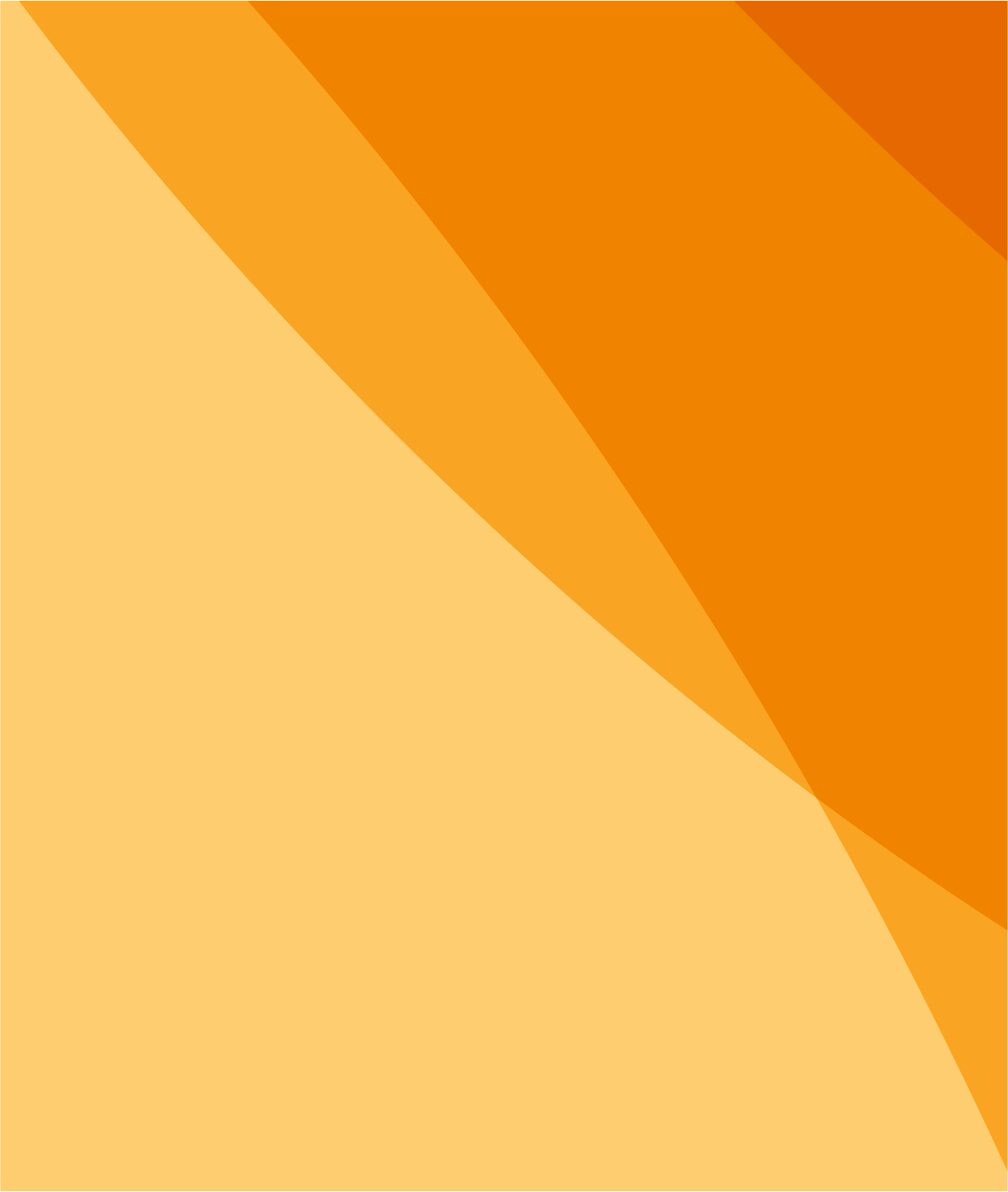 Abstract background with overlapping curved shapes in shades of orange and yellow.