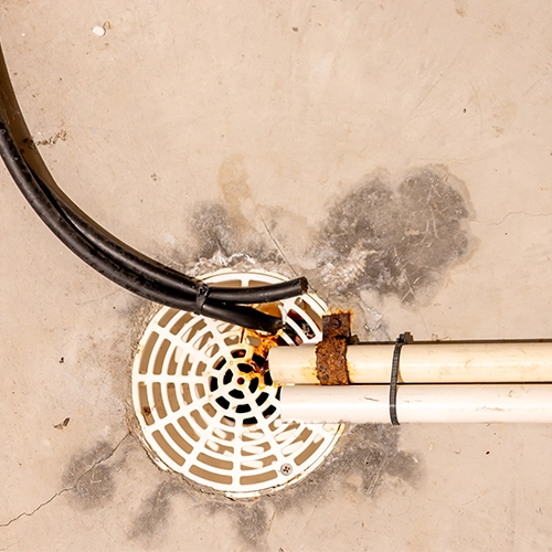 Pressure reducing valve in mechanical room