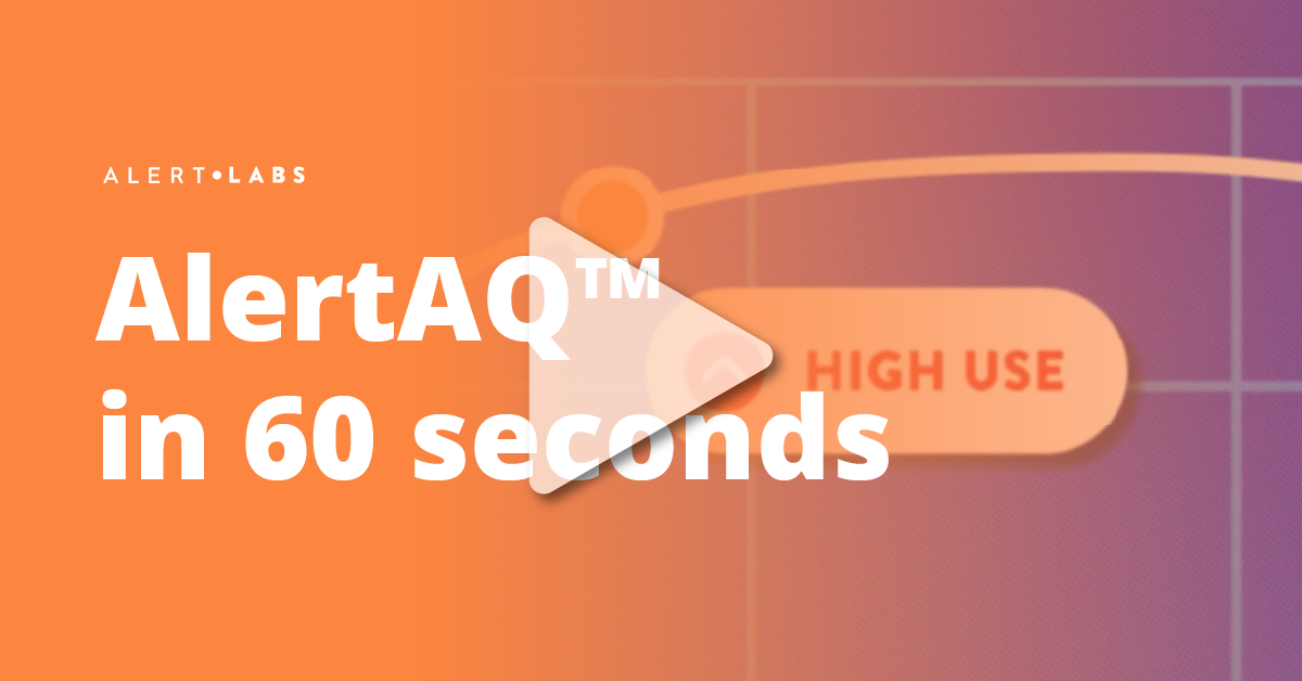 Thumbnail for video with play button. Text reads: Water Intelligence with AlertAQ™