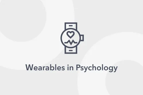 wearable icon with title wearables in psychology