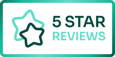 5 star reviews badge