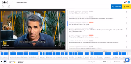 Learn how to add captions to your videos in Trint