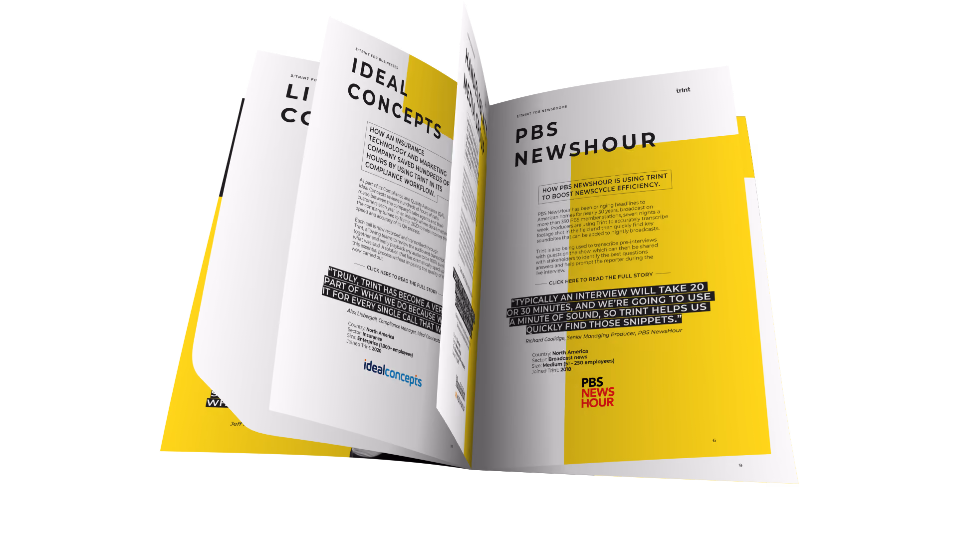 Trint’s eBook brings together a selection of case studies that showcase how newsrooms, podcasters and media organizations across the world are using Trint everyday. 