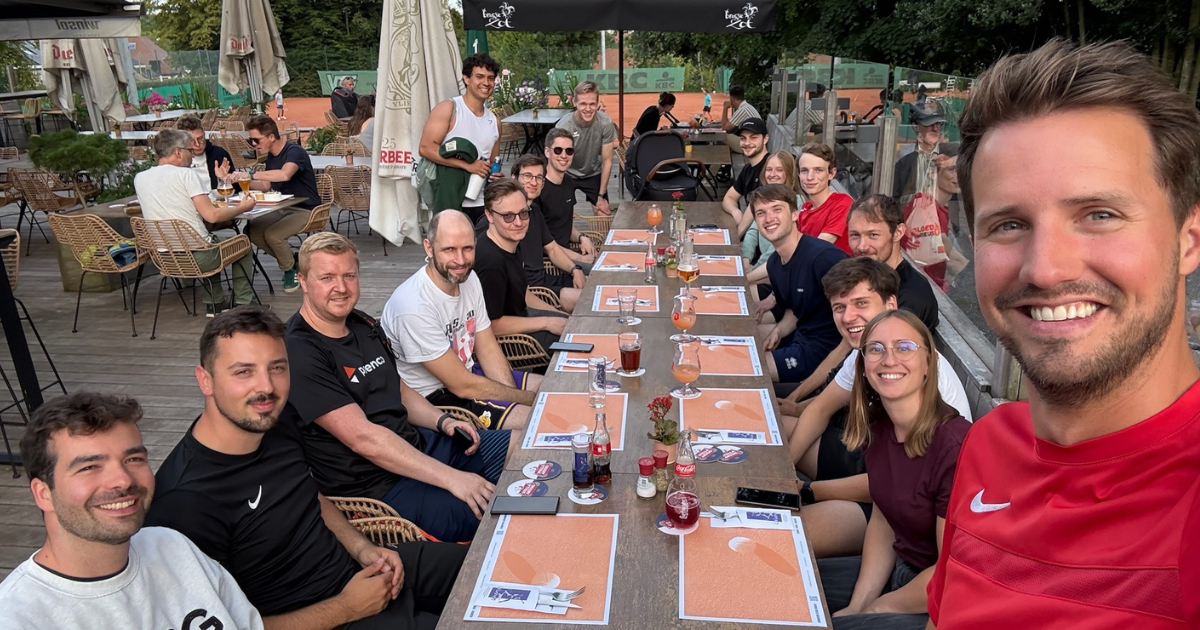 Celebrating the end of intern season with an after-work padel tournament
