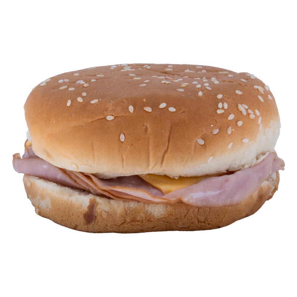 GAD Ham & Cheddar on a bun.