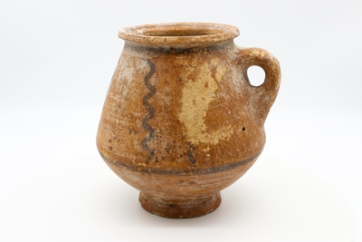Pot with Zigzag Decorations