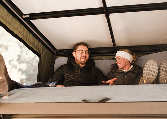 Hest mattress in a truck camper