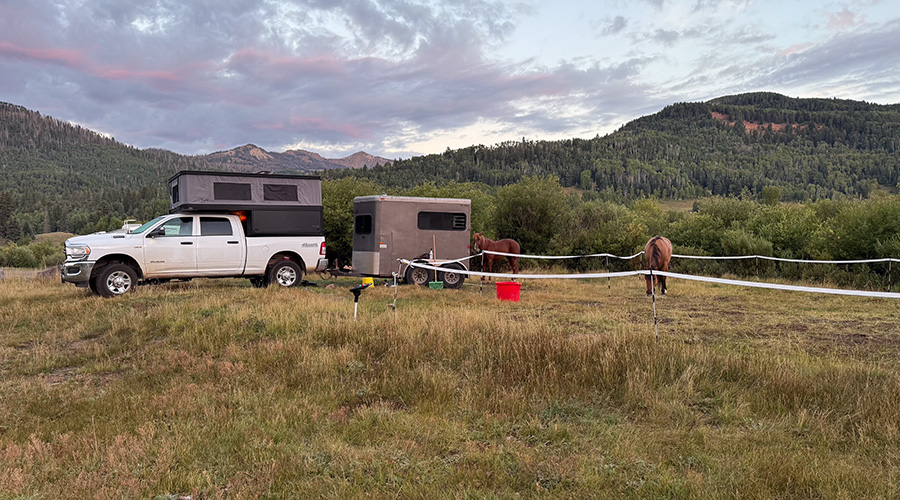 camping with horses