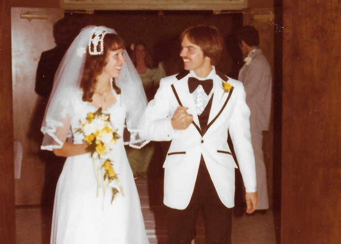 couple on their wedding day
