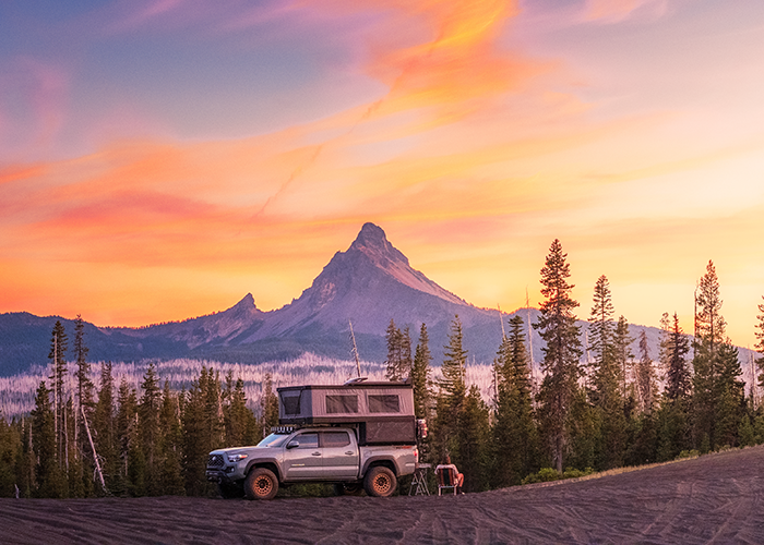 Tacoma truck camping in Bend, OR