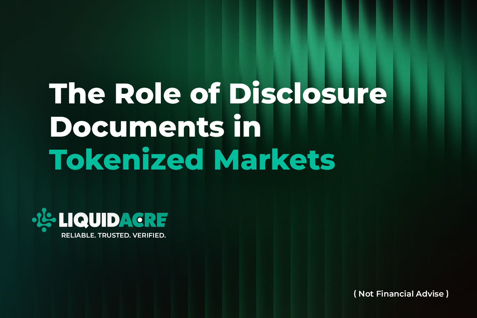 The Role of Disclosure Documents in Tokenized Markets