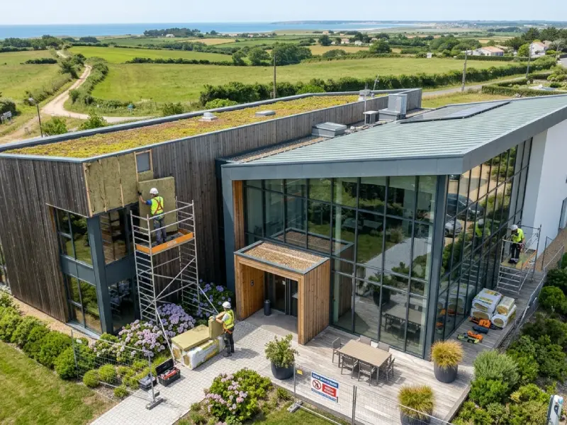 Isolation de l'enveloppe d'un bâtiment en rénovation énergétique