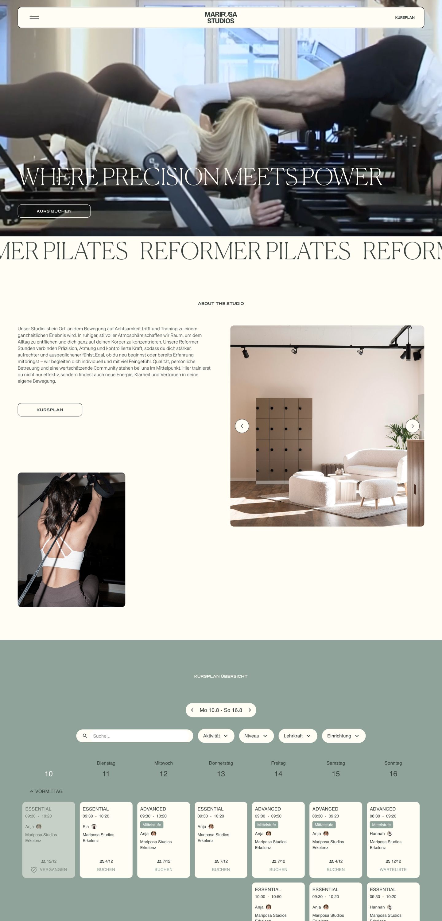 A screenshot from a client's webdesign and webflow website development project named Franziska Heinemann who is a German colorist.