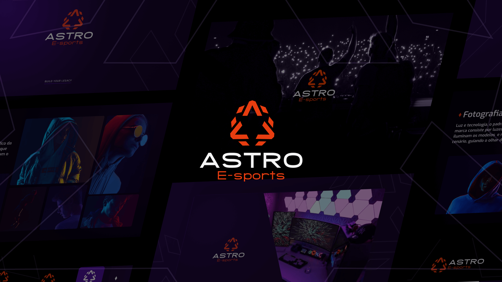 imagens do projeto em perspectiva com logo centralizada