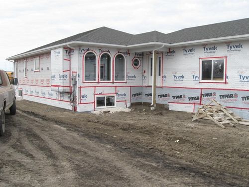 House under construction.