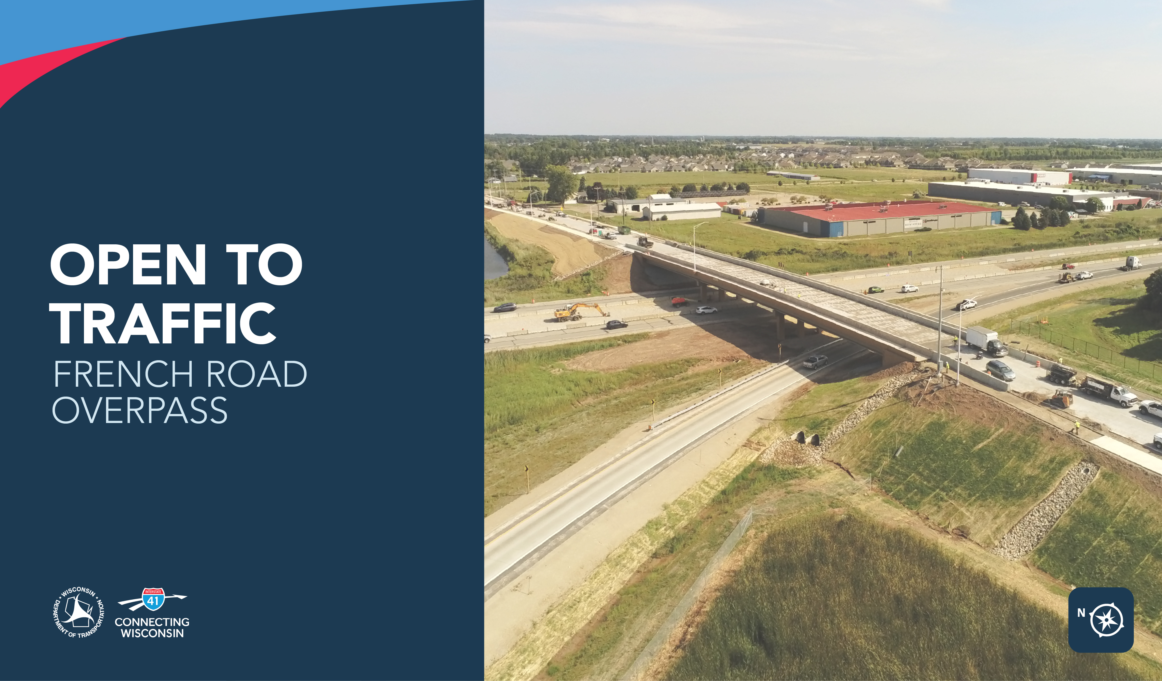 OPEN TO TRAFFIC: French Road Overpass