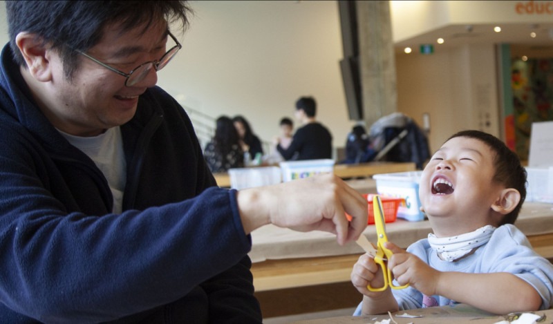 Father and son bonding